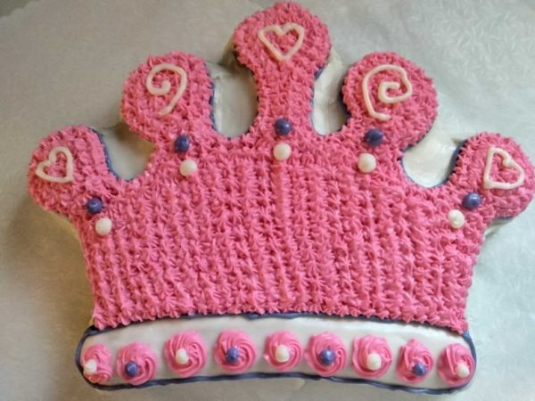 Pink Princess Crown Cake